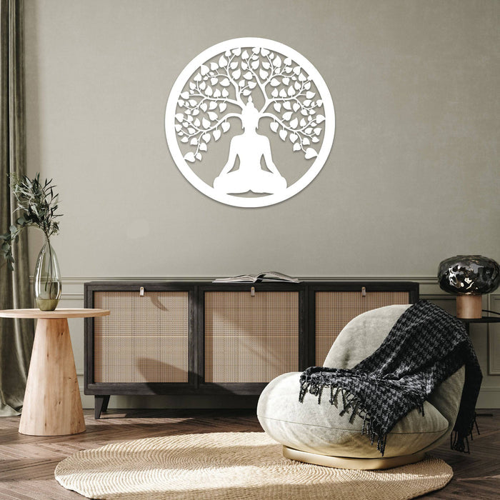 Tree of Life Buddha - Metal Wall Art - MetalPlex