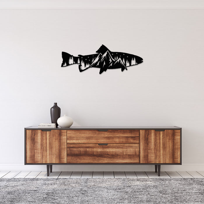 Trout Fish Design Alternative - Metal Wall Art - MetalPlex