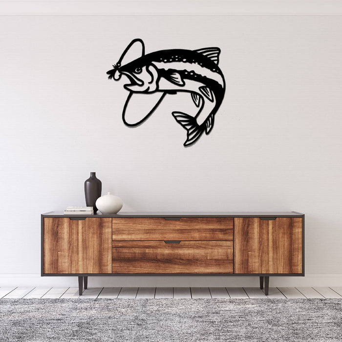 Trout Fly Fish Design - Metal Wall Art - MetalPlex