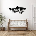 Trout Life Fish Design - Metal Wall Art - MetalPlex