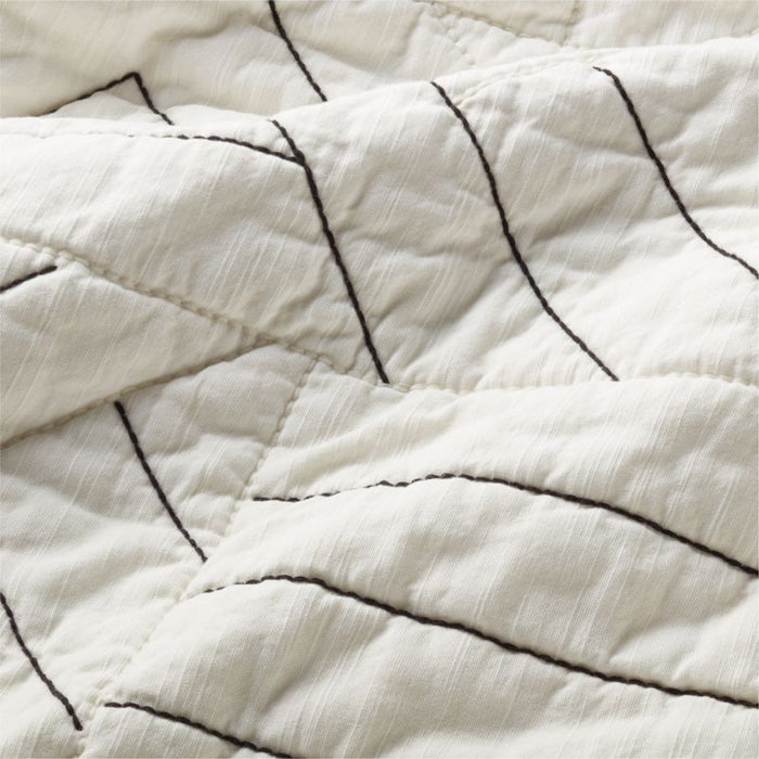 Twigg Cotton Black and White Euro Sham