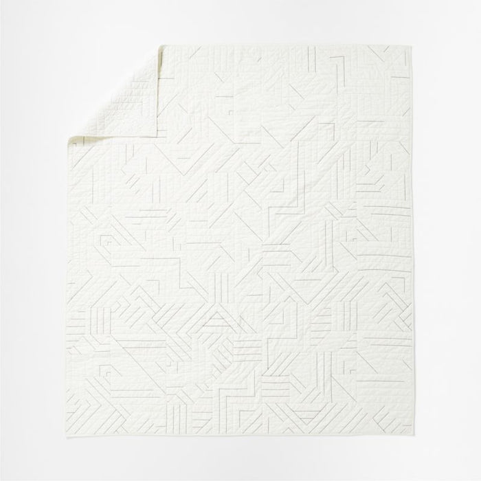 Twigg Cotton Black and White Euro Sham