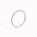 Silver twist ring with textured band