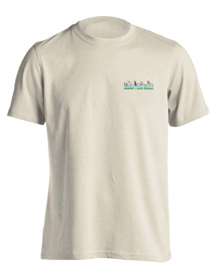 UNSTOPPABLE RANCH LOGO TEE, NATURAL UNSTOPPABLE DOGS
