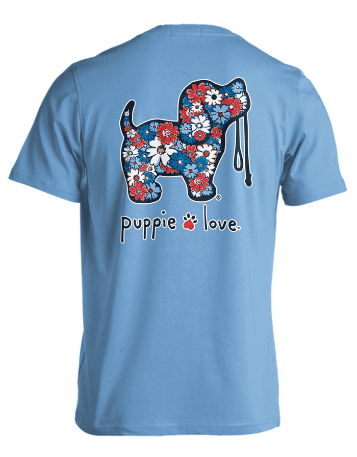USA FLOWERS PUP PUPPIE LOVE