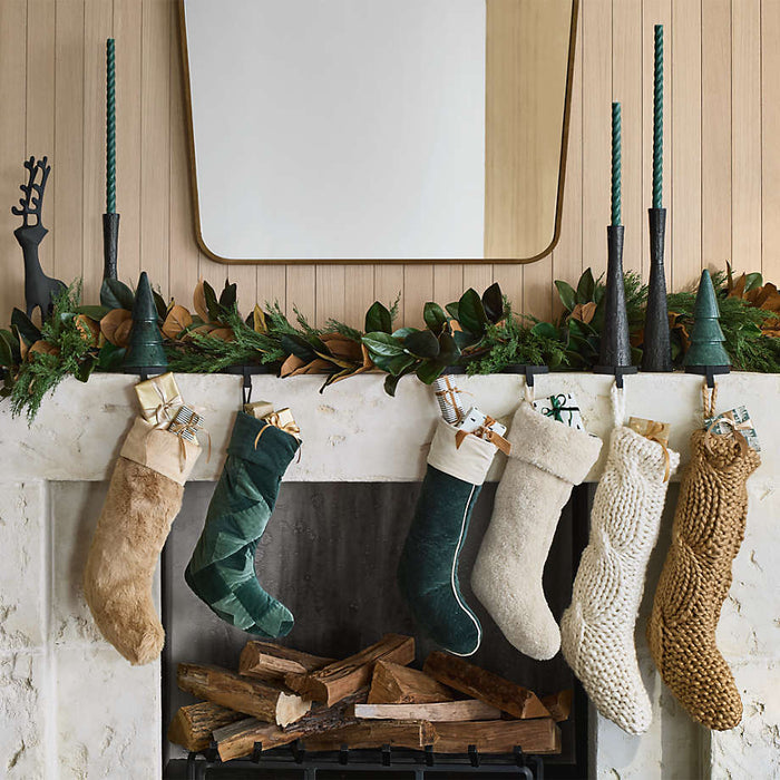 Velvet Heritage Green Christmas Stocking