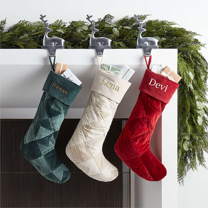 Velvet Heritage Ivory Christmas Stocking