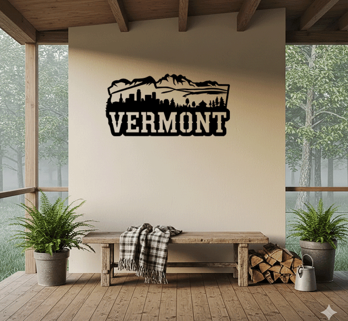 Vermont State - Metal Wall Art