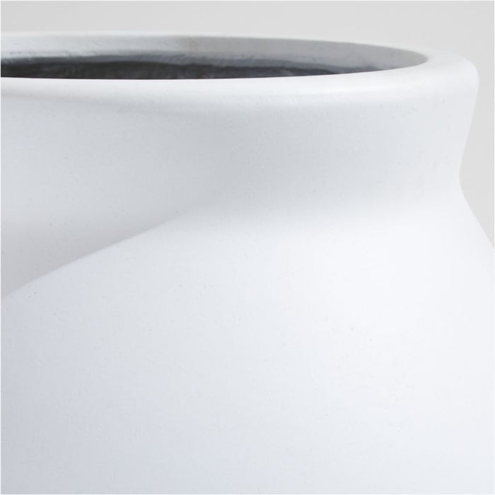Wabi Small White Fiberstone Planter by Leanne Ford