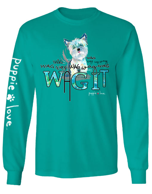 WAG IT, ADULT LS LONG SLEEVE PUPPIE LOVE x CONNIE HALEY