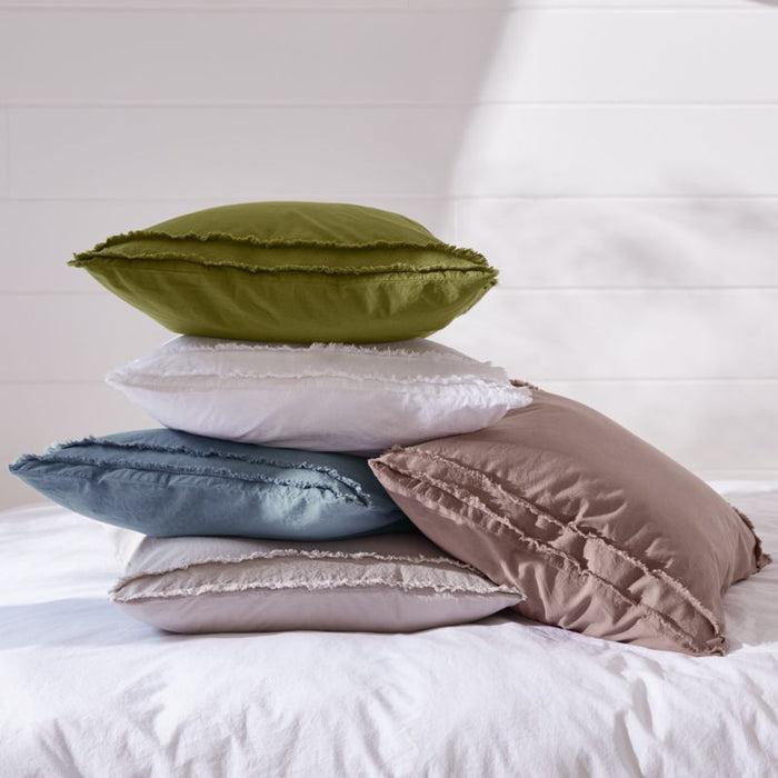Washed Organic Cotton Fern Standard Pillow Sham - Crate and Barrel Philippines