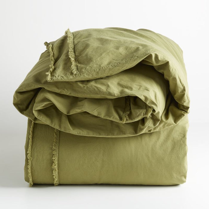 Washed Organic Cotton Fern Standard Pillow Sham - Crate and Barrel Philippines