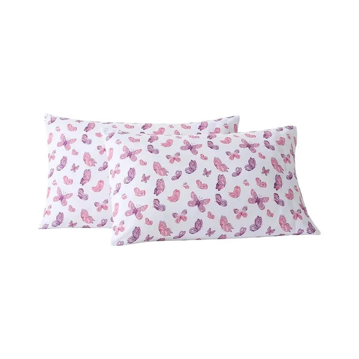 Watercolor Butterfly Pillowcase Set