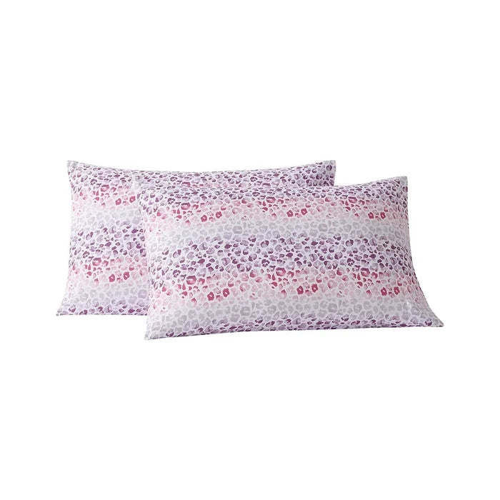Watercolor Ombre Leopard Pillowcase Set