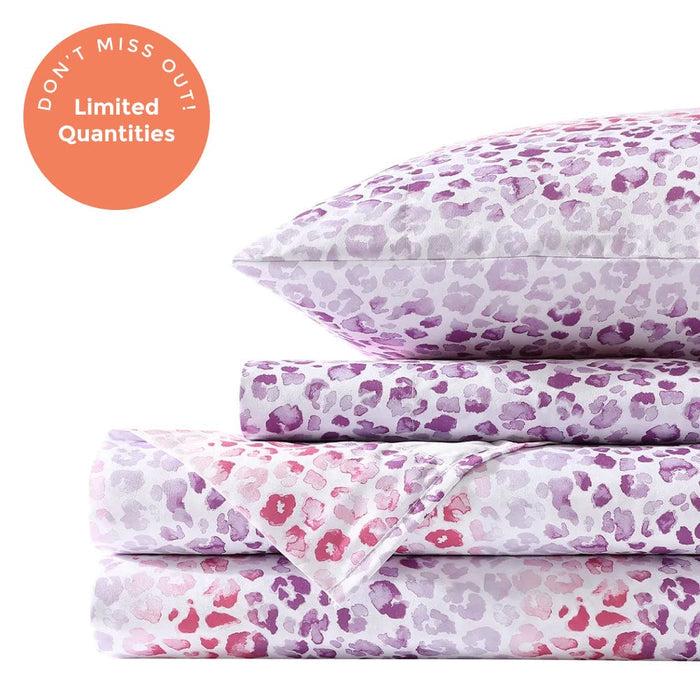 Watercolor Ombre Leopard Sheet Set