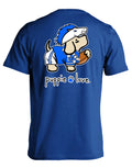 WHITE AND BLUE MASCOT PUP PUPPIE LOVE