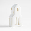 White Ceramic Holiday Bell Tower