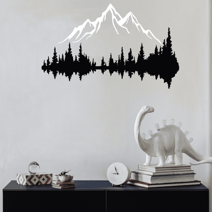 2 Pcs Mountain Range and Dark Forest Metal Wall Art - MetalPlex