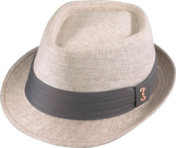 Who Ced - Delmar Beige Diamond Crown Fedora