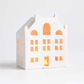 Wide White Ceramic Holiday Canal House