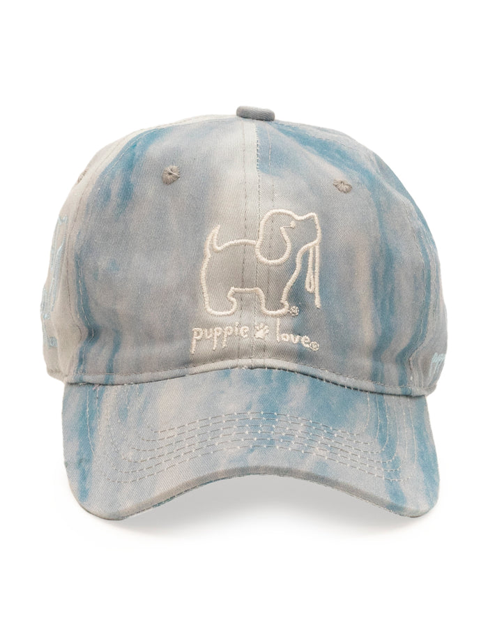 WILDFLOWER TIE DYE BASEBALL HAT PUPPIE LOVE
