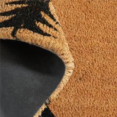 Winter Tree Line Black and Natural Holiday Doormat 24"x57"