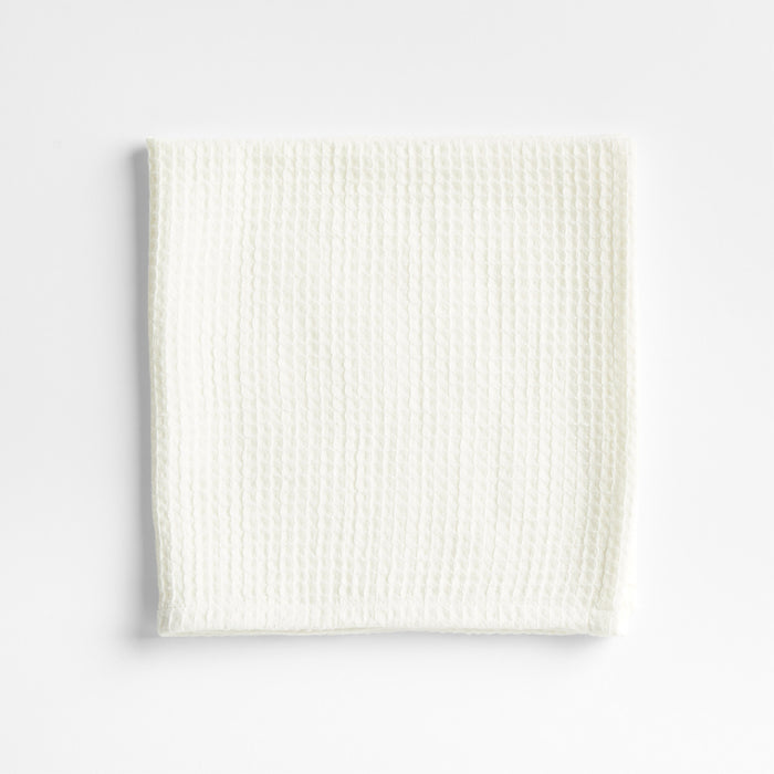 Wren Arctic Ivory Waffle Weave Organic Cotton Napkin
