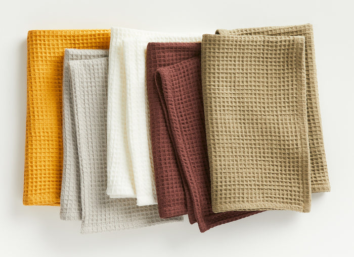 Wren Saffron Yellow Waffle Weave Organic Cotton Napkin