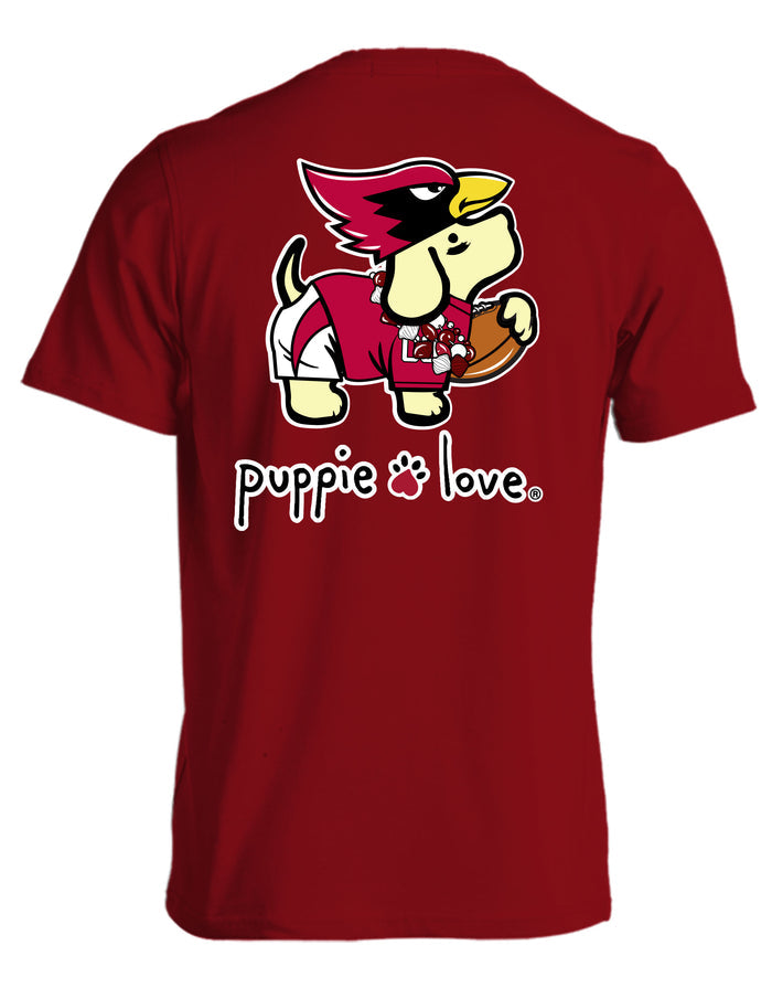 YELLOW AND RED MASCOT PUP PUPPIE LOVE