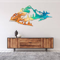 Yellowstone Mountain Range View - Metal Wall Art - MetalPlex