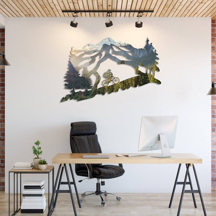 Yosemite Mountain Biker - Metal Wall Art - MetalPlex