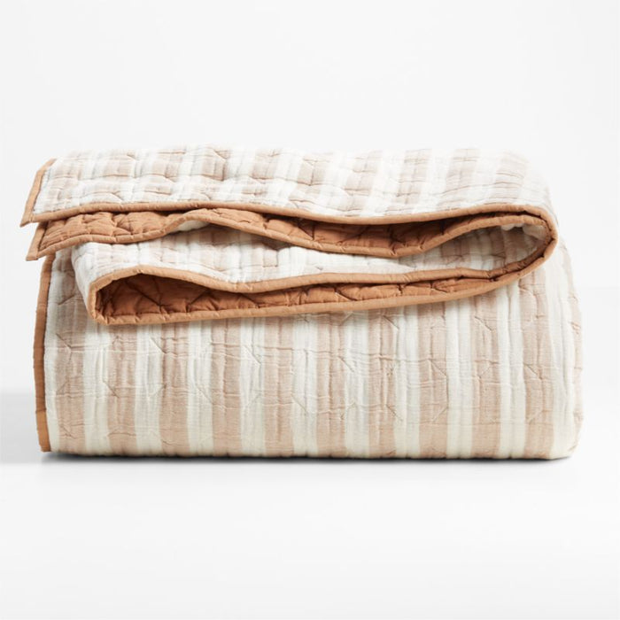 Yucatan Terracotta Stripe Full/Queen Quilt