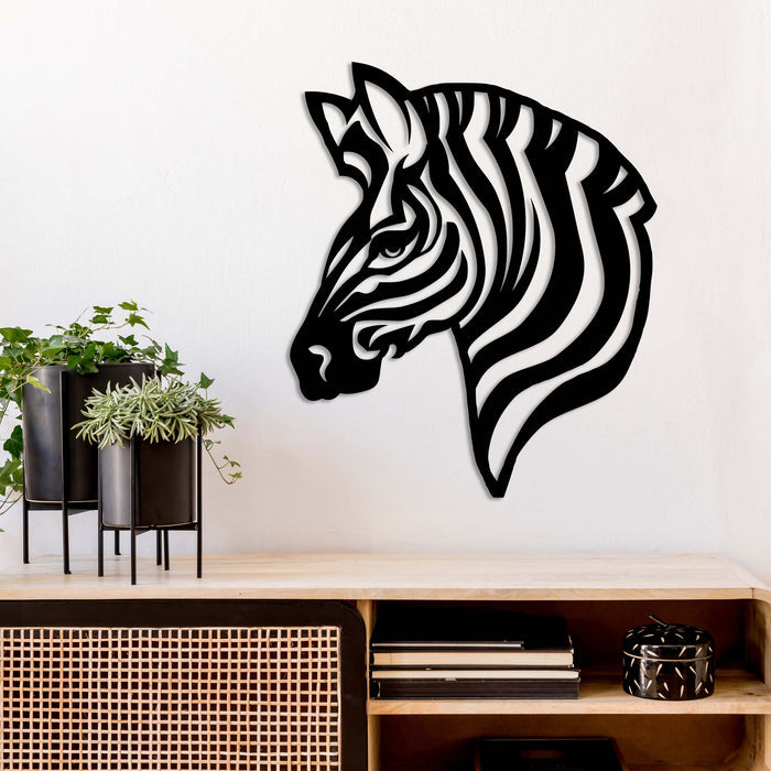 Zebra Head - Metal Wall Art - MetalPlex